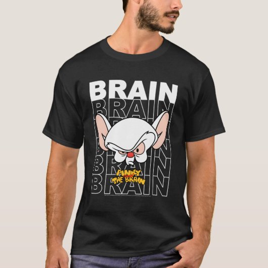 Key en de hersentekst stapelen groot gezicht t-shirt (Voorkant)