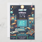 Key Fun Boy Cool Kinder Gaming Level Up 6th Verjaa Kaart (Voorkant)