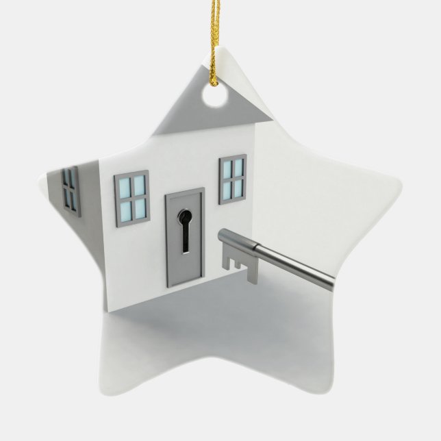 Key Home, Real Estate Agent, Verkopen Keramisch Ornament (Voorkant)