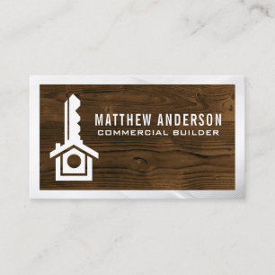 Key Home Vastgoed Logo Houten Planken Visitekaartje
