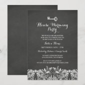  Key & Lace Housewarming Party Uitnodigen Kaart (Voorkant / Achterkant)