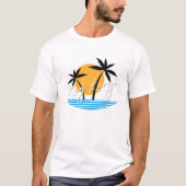 Key Largo Beach Palm Tree Vacking Matching G T-shirt (Voorkant)