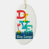 Key Largo Dive - Colorful Scuba Keramisch Ornament (Rechts)