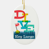 Key Largo Dive - Colorful Scuba Keramisch Ornament (Achterkant)