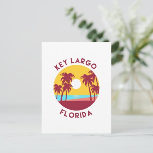 Key Largo, Florida Beach Landscape Briefkaart (Staand voorkant)
