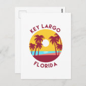 Key Largo, Florida Beach Landscape Briefkaart (Voorkant / Achterkant)