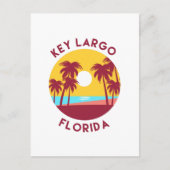 Key Largo, Florida Beach Landscape Briefkaart (Voorkant)