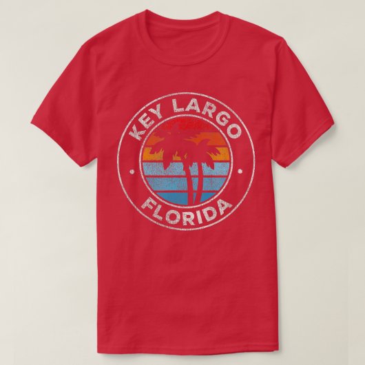 Key Largo Florida FL  Retro 70s T-shirt (Design voorkant)
