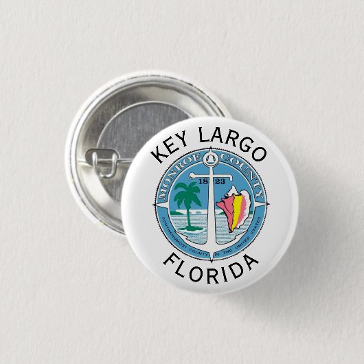 Key Largo - Florida Keys Ronde Button 3,2 Cm (Voorkant /achterkant)