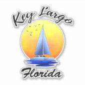 Key Largo Florida Keys Sailing Sticker (Voorkant)