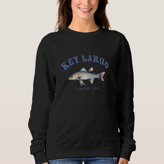 Key Largo Florida Keys Snook Gevist Ontwerp Trui (Voorkant)