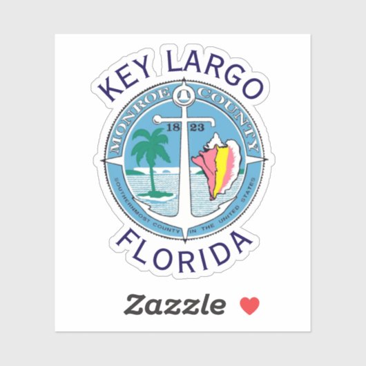Key Largo - Florida Keys Sticker (Vel)