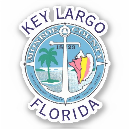 Key Largo - Florida Keys Sticker (Voorkant)