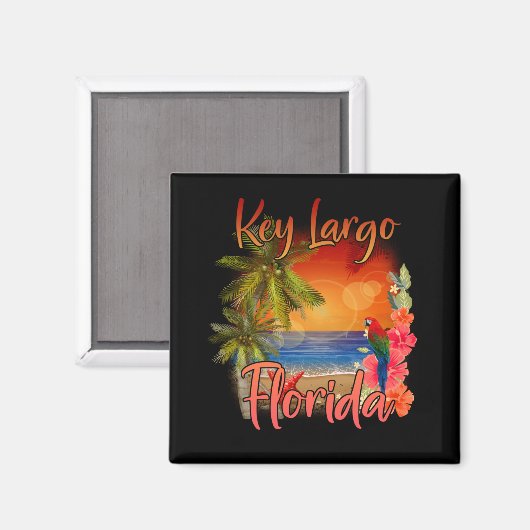 Key Largo Florida Keys Tropical Beach Sunset Magneet (Voorkant / Achterkant)