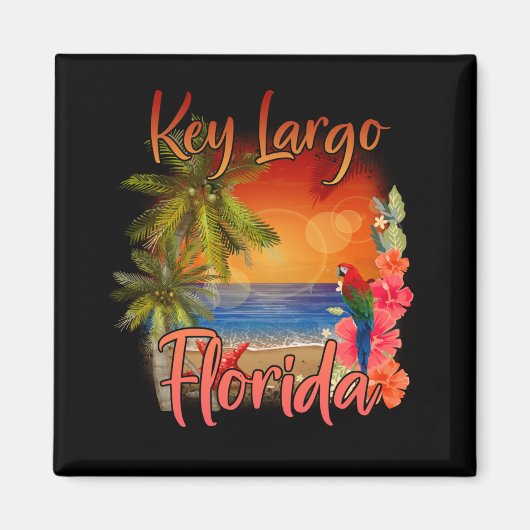 Key Largo Florida Keys Tropical Beach Sunset Magneet (Voorkant)