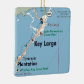 Key Largo Florida Map Keramisch Ornament (Rechts)