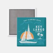 Key Largo Florida Sailing Magneet (Voorkant / Achterkant)