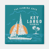 Key Largo Florida Sailing Magneet (Voorkant)