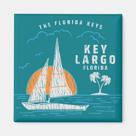 Key Largo Florida Sailing Magneet (Voorkant)