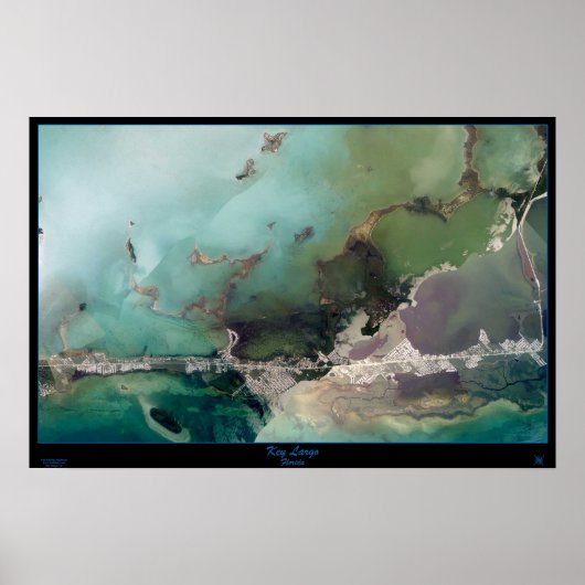 Key Largo, Florida Satellite Poster (Voorkant)