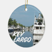 Key Largo Florida scene Keramisch Ornament (Links)