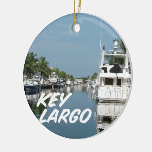 Key Largo Florida scene Keramisch Ornament (Links)
