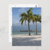 Key Largo Florida strand scene Briefkaart (Voorkant / Achterkant)