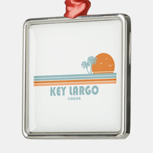 Key Largo Florida Sun Palm Trees Metalen Ornament (Links)