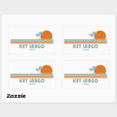 Key Largo Florida Sun Palm Trees Rechthoekige Sticker (Vel)