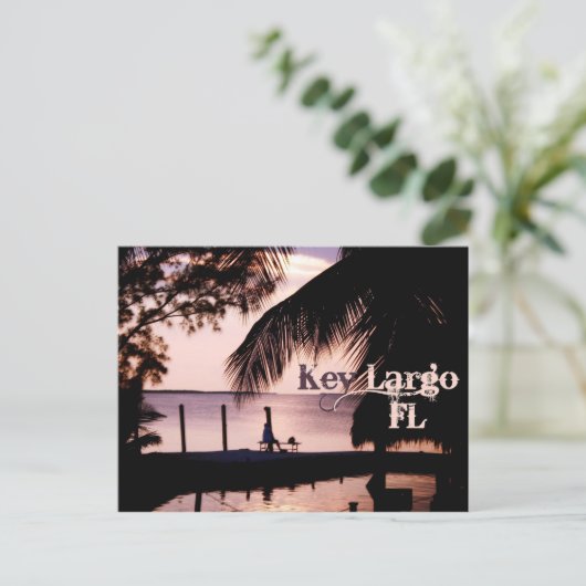 Key Largo Florida Sunset Briefkaart (Staand voorkant)