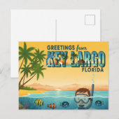 Key Largo Florida – Tropical Vacation Briefkaart (Voorkant / Achterkant)