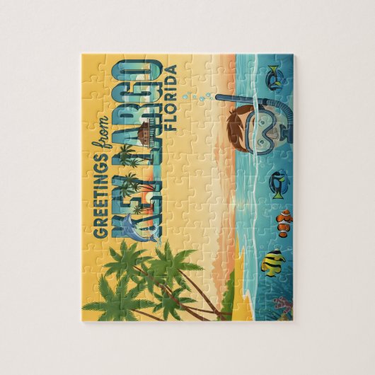 Key Largo Florida – Tropische Vakantie Legpuzzel (Verticaal)