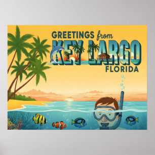 Key Largo Florida – Tropische Vakantie Poster