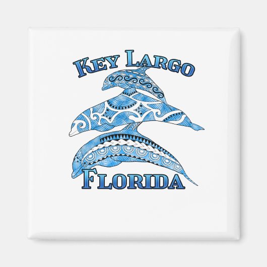 Key Largo Florida Vacation Tribal Dolphins Magneet (Voorkant)