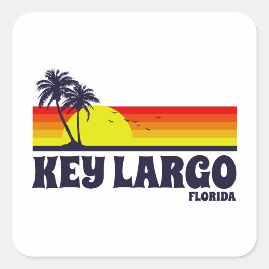 Key Largo Florida Vierkante Sticker (Voorkant)
