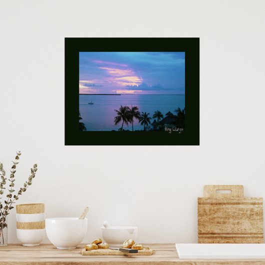 Key Largo in zwart Lijst Poster (Keuken)