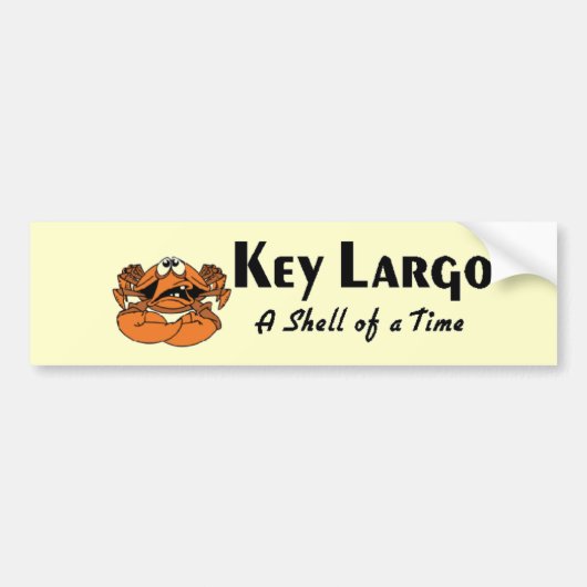 Key Largo krab Bumpersticker (Voorkant)
