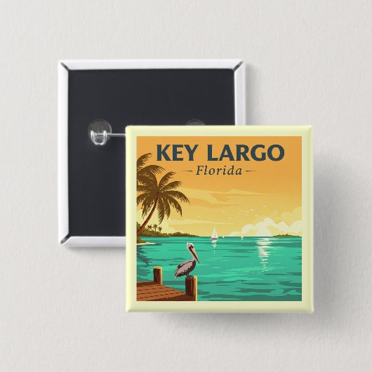  Key Largo Nederland Vierkante Button 5,1 Cm (Voorkant /achterkant)