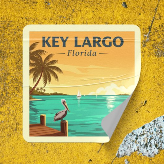  Key Largo Nederland Vierkante Sticker