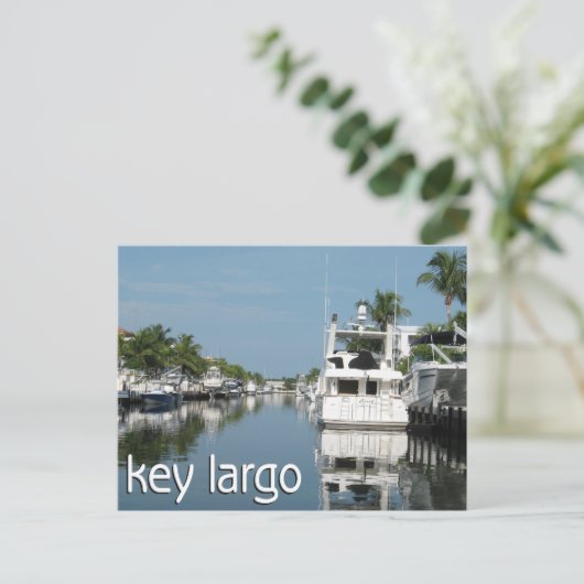 Key Largo scène met boten Briefkaart (Staand voorkant)