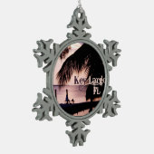 Key Largo Sunset Tin Sneeuwvlok Ornament (Links)