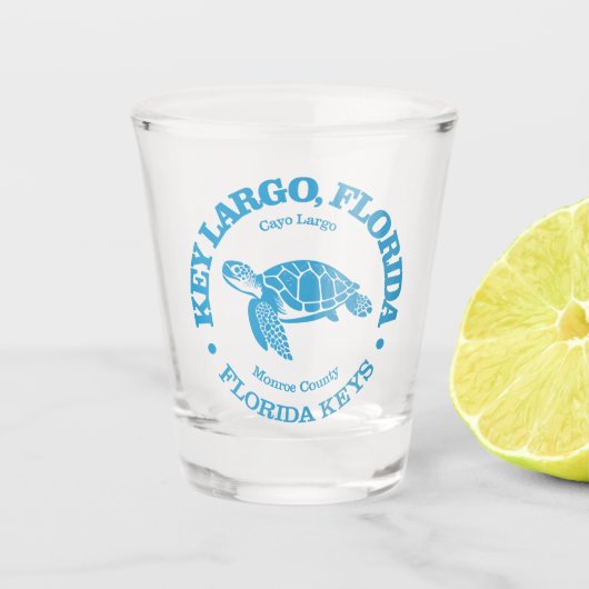Key Largo (zeeen schildpad) Shot Glas (Voorkant)