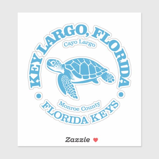 Key Largo (zeeen schildpad) Sticker (Vel)