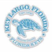 Key Largo (zeeen schildpad) Sticker (Voorkant)