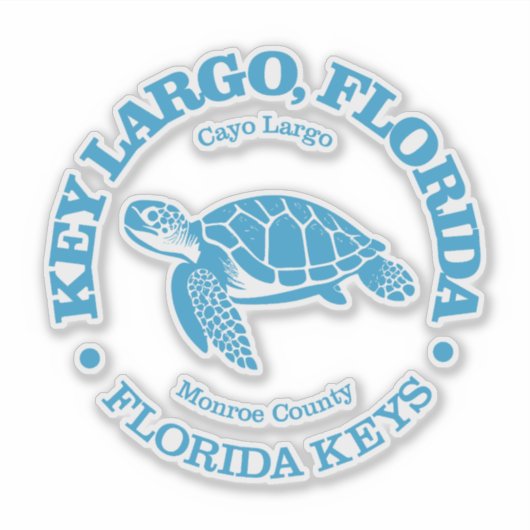 Key Largo (zeeen schildpad) Sticker (Voorkant)