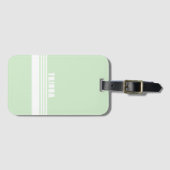 Key Lime Groen moderne preppy klassieke strepen Bagagelabel (Voorkant (horizontaal))