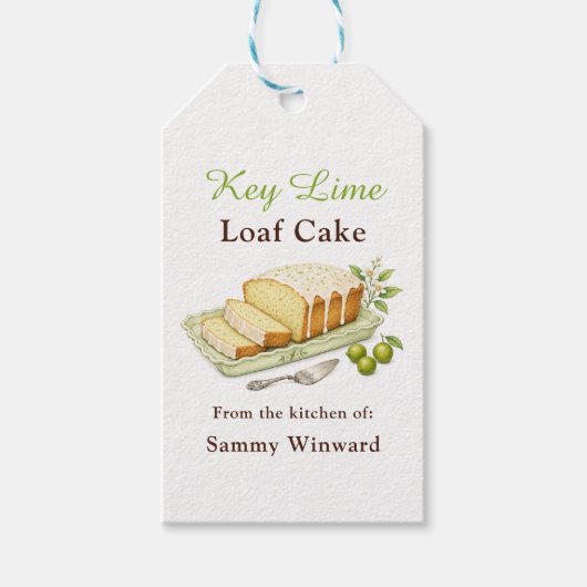 Key Lime Loaf Cake Cadeaulabel (Voorkant)