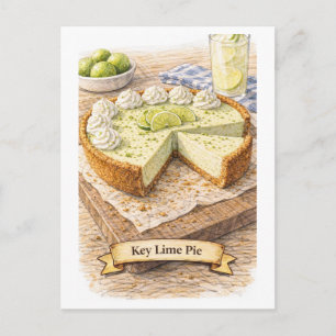 Key Lime Pie (Amerikaanse Eetseries) Briefkaart