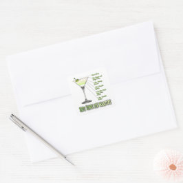 Key Lime Pie Martini Cocktail Recept Kunst Vierkante Sticker