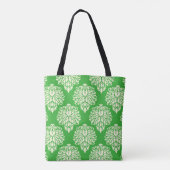 Key Lime Southern Cottage Damask Tassen Tas (Achterkant)